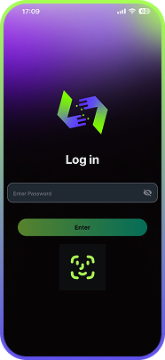 SourceLess Wallet secure login screen